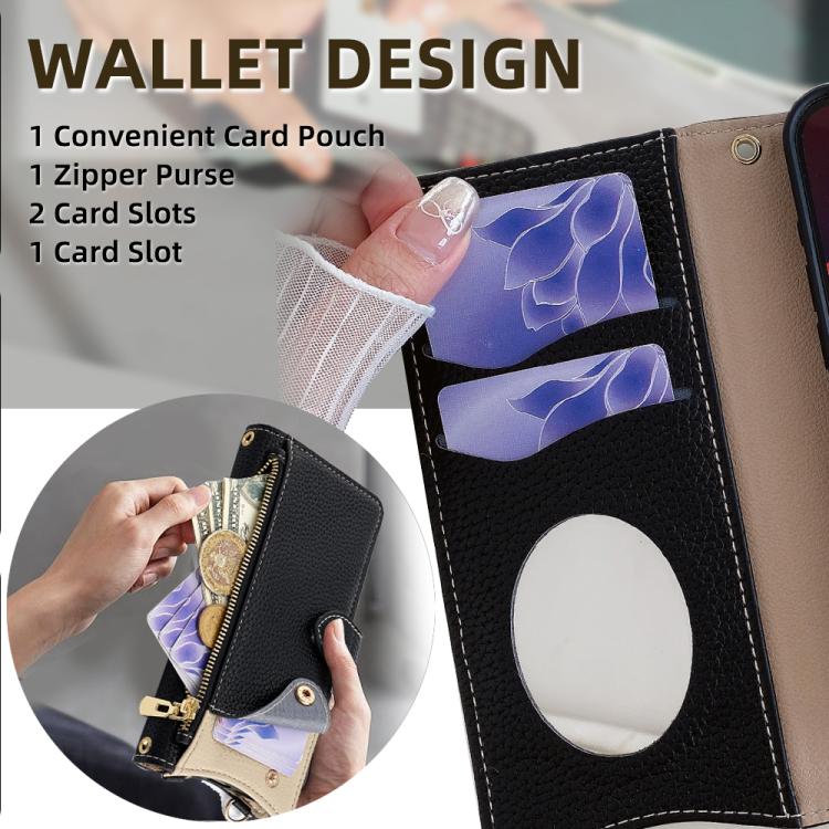 For Samsung Galaxy S26 5G Crossbody Chain Fishtail Litchi Leather Phone Case