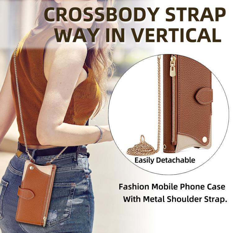 For Samsung Galaxy S26 5G Crossbody Chain Fishtail Litchi Leather Phone Case