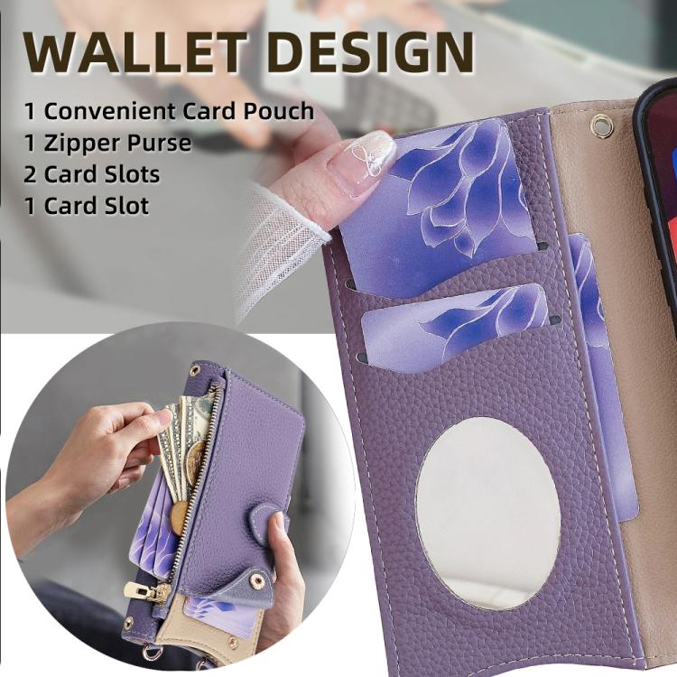 For Samsung Galaxy S26 5G Crossbody Chain Fishtail Litchi Leather Phone Case