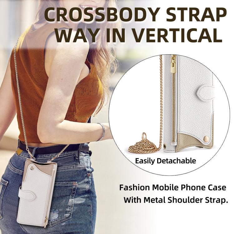 For Samsung Galaxy S26 5G Crossbody Chain Fishtail Litchi Leather Phone Case