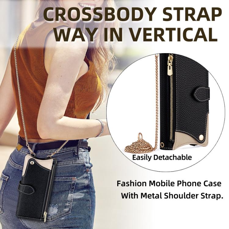 For Samsung Galaxy S26 Ultra 5G Crossbody Chain Fishtail Litchi Leather Phone Case