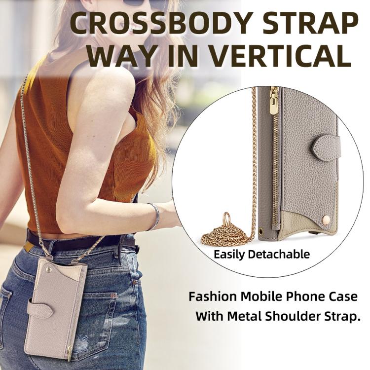 For Samsung Galaxy S26 Ultra 5G Crossbody Chain Fishtail Litchi Leather Phone Case