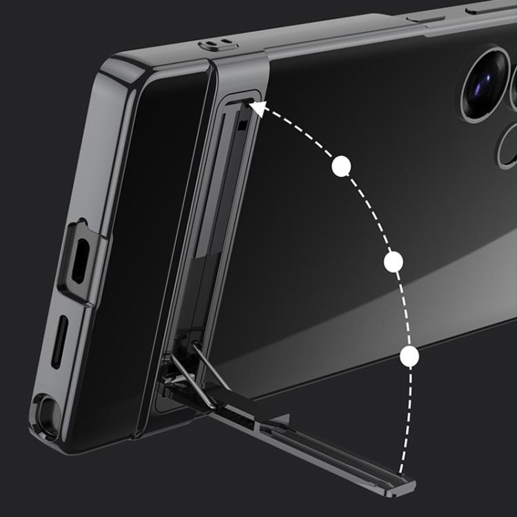 For Samsung Galaxy S25 Ultra 5G GKK Triumph Phantom Clear Full Coverage Phone Case with Holder