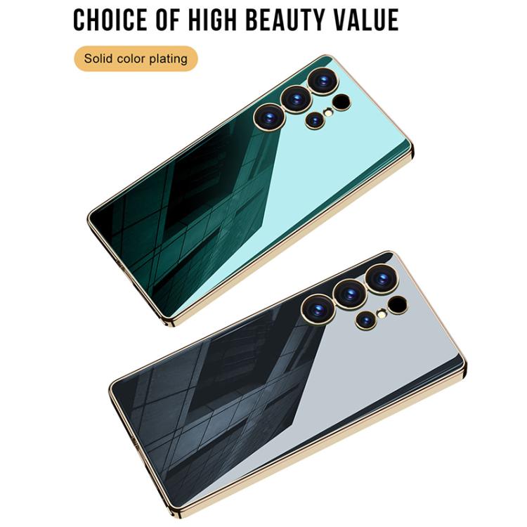 For Samsung Galaxy S25 Ultra 5G GKK Solid Color Plating TPU Full Coverage Phone Case