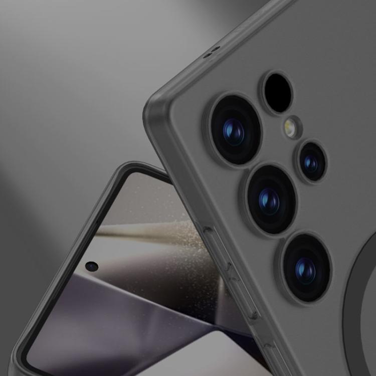 For Samsung Galaxy S25 Ultra 5G GKK Mortise-Tenon Connection Contrast Color Translucent Magnetic Phone Case