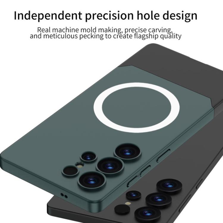 For Samsung Galaxy S25 Ultra 5G GKK Mortise-Tenon Connection Contrast Color Magnetic Phone Case