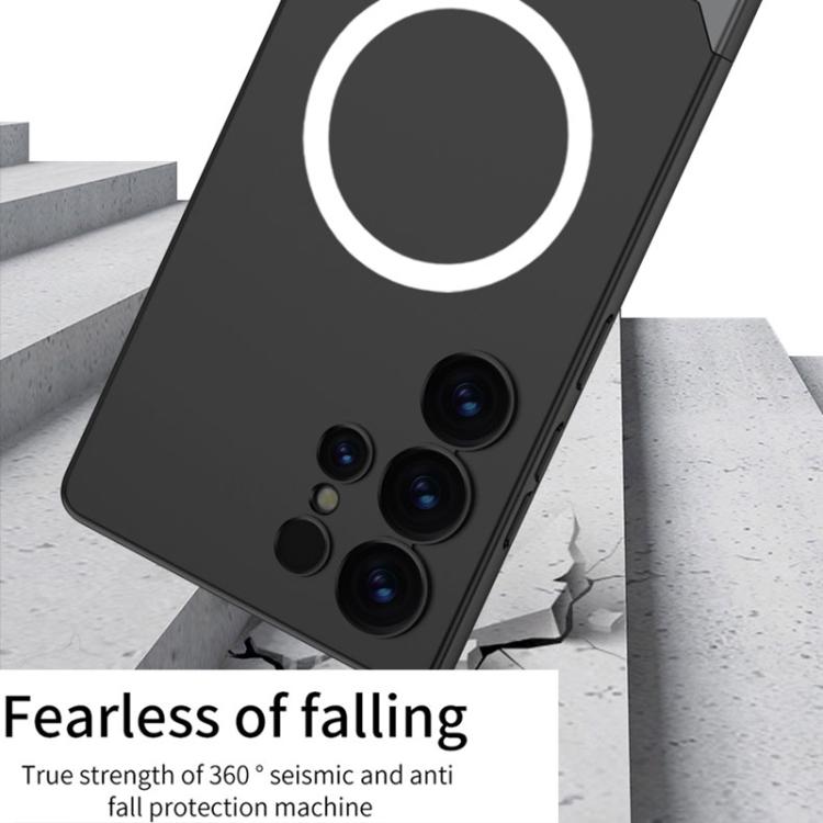 For Samsung Galaxy S25 Ultra 5G GKK Mortise-Tenon Connection Contrast Color Magnetic Phone Case