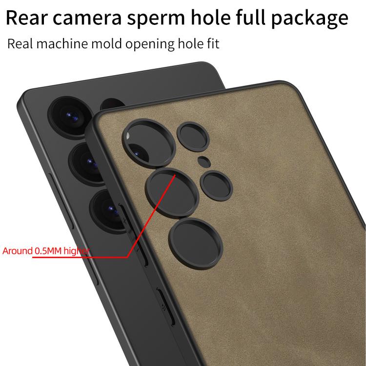 For Samsung Galaxy S25 Ultra 5G GKK Skin-feeling Frosted Leather Phone Case, Not Included Pen
