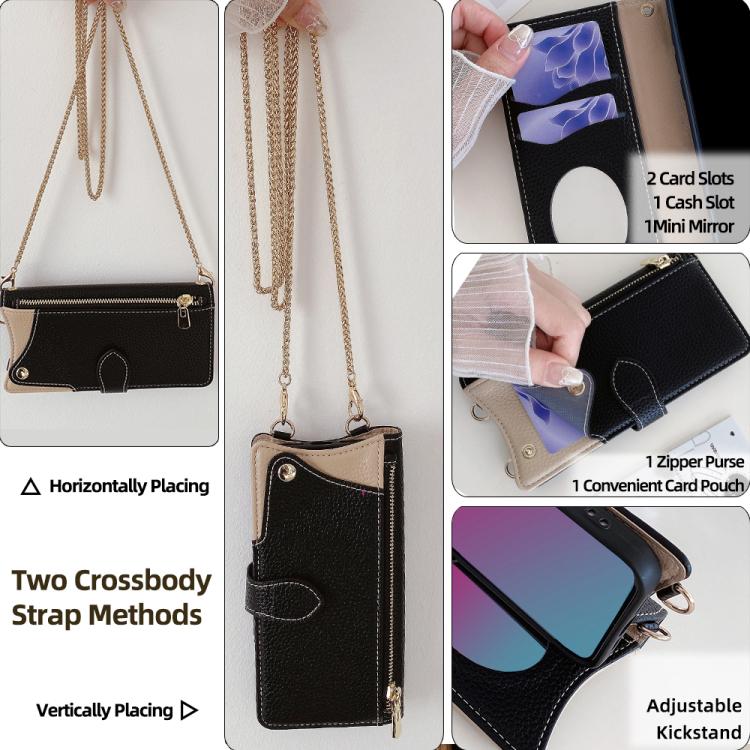 For OnePlus 15 Crossbody Chain Fishtail Litchi Leather Phone Case