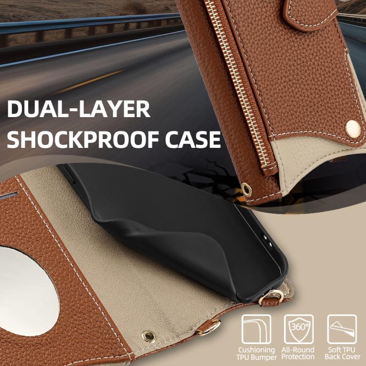 For OnePlus 15 Crossbody Chain Fishtail Litchi Leather Phone Case