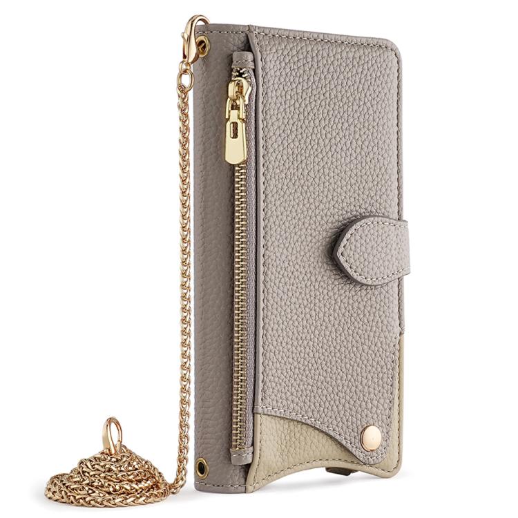 For OnePlus Ace 6 Crossbody Chain Fishtail Litchi Leather Phone Case