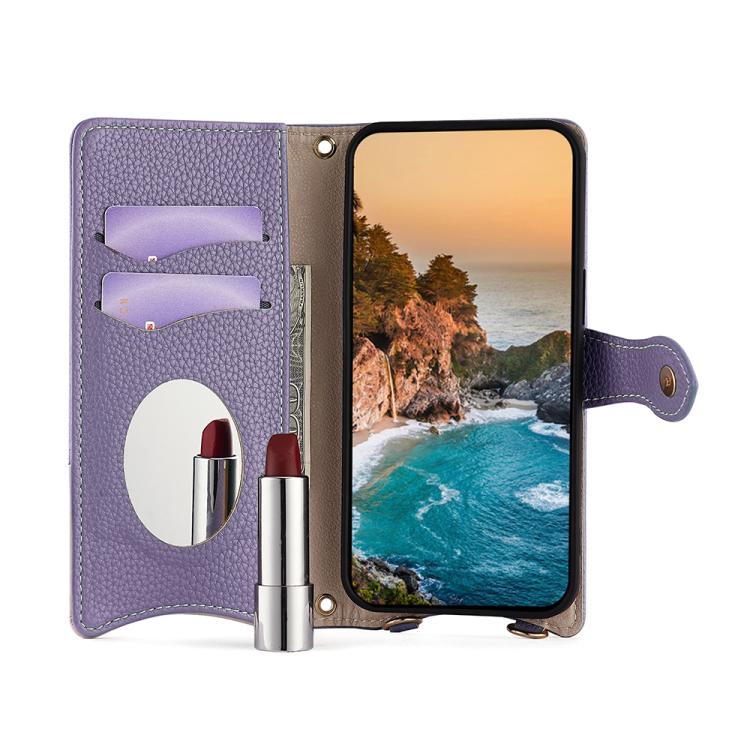 For Redmi Note 14 Pro 4G Crossbody Chain Fishtail Litchi Leather Phone Case