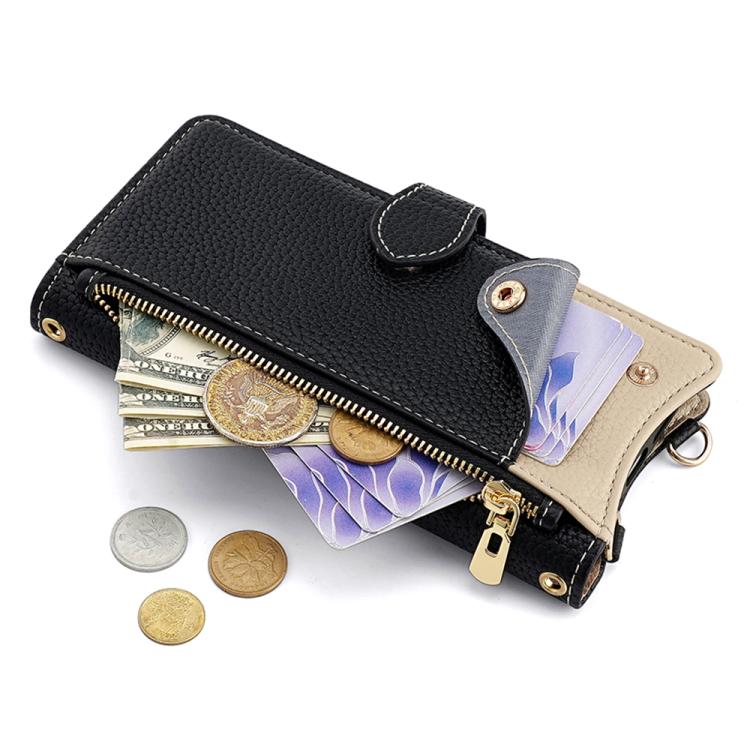 For Redmi K90 Crossbody Chain Fishtail Litchi Leather Phone Case