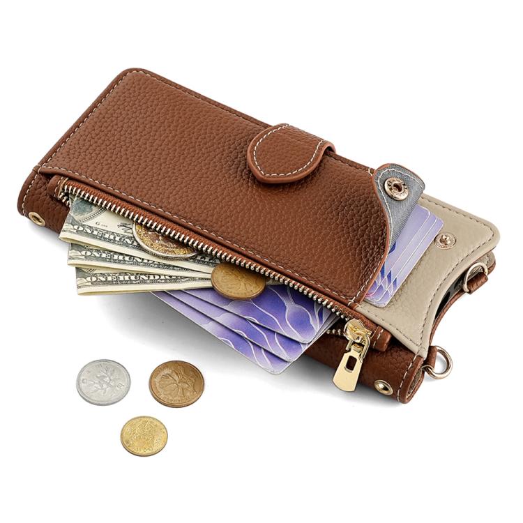 For Xiaomi 17 Pro Crossbody Chain Fishtail Litchi Leather Phone Case