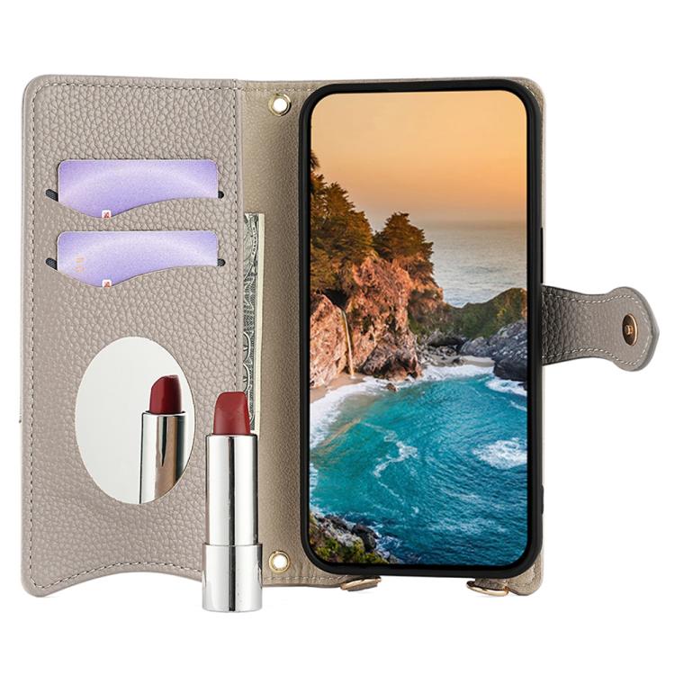 For Xiaomi 17 Pro Crossbody Chain Fishtail Litchi Leather Phone Case