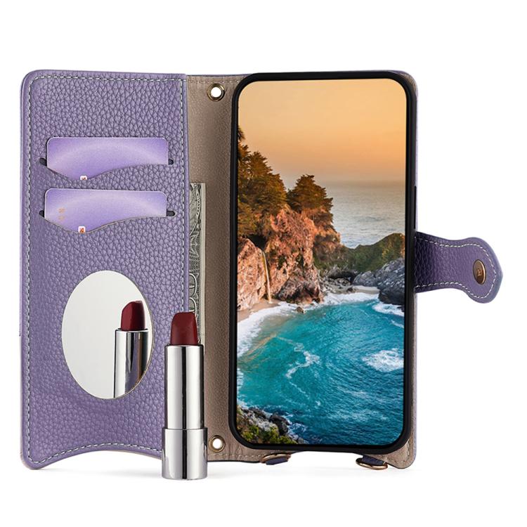 For Xiaomi 17 Pro Crossbody Chain Fishtail Litchi Leather Phone Case