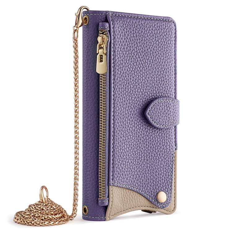 For Xiaomi 17 Crossbody Chain Fishtail Litchi Leather Phone Case