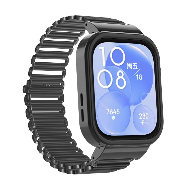 For Huawei Watch Fit3 Hollow Chain Metal Frame Watch Band