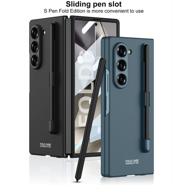 For Samsung Galaxy Z Fold6 GKK Integrated Ultra-thin PC Phone Case with Pen Slots, No Include Pen