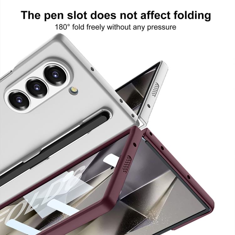For Samsung Galaxy Z Fold6 GKK Integrated Ultra-thin PC Phone Case with Pen Slots, No Include Pen