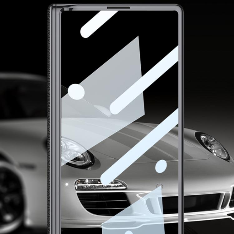 For Samsung Galaxy Z Fold6 GKK Integrated Magnetic Phantom Leather Hinge Phone Case with Holder