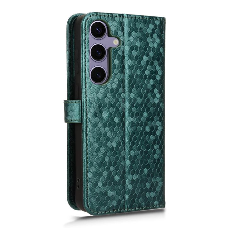 For Samsung Galaxy S25 5G Honeycomb Dot Texture Leather Phone Case