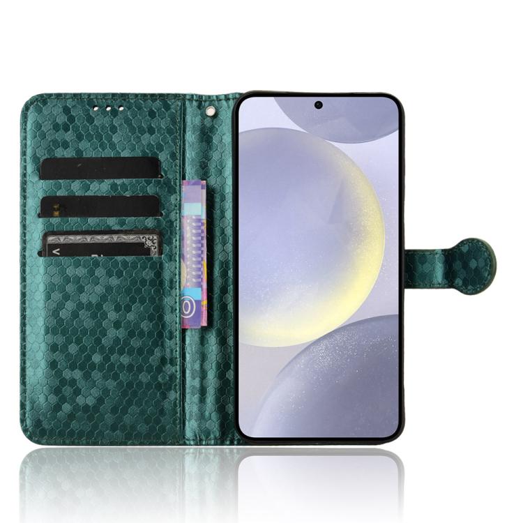 For Samsung Galaxy S25 5G Honeycomb Dot Texture Leather Phone Case