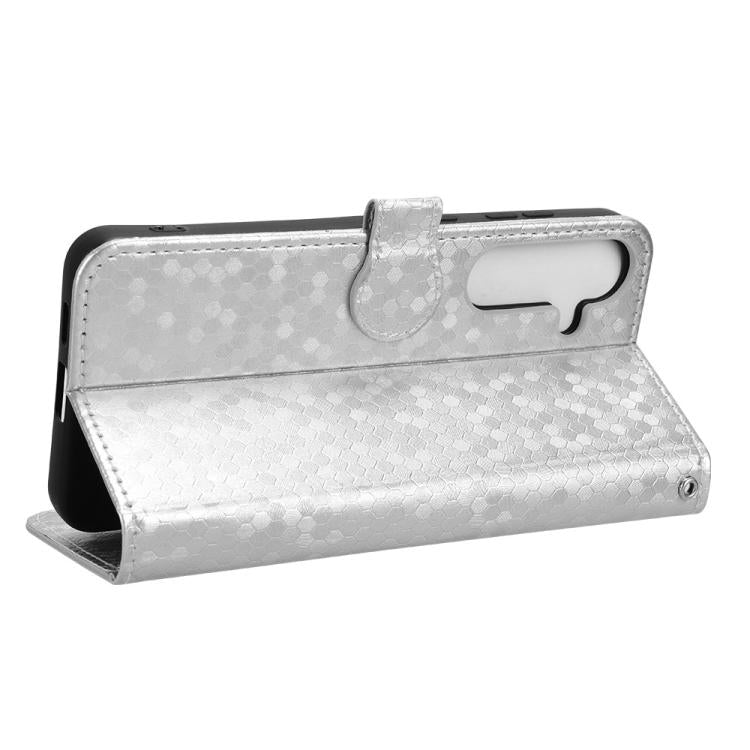 For Samsung Galaxy S25 5G Honeycomb Dot Texture Leather Phone Case
