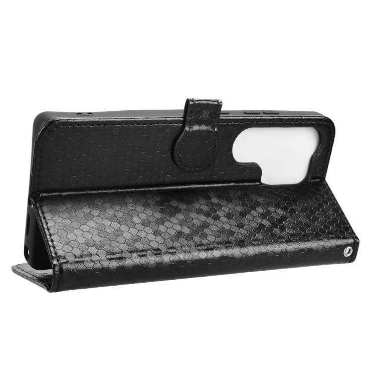For Samsung Galaxy S25 Ultra 5G Honeycomb Dot Texture Leather Phone Case