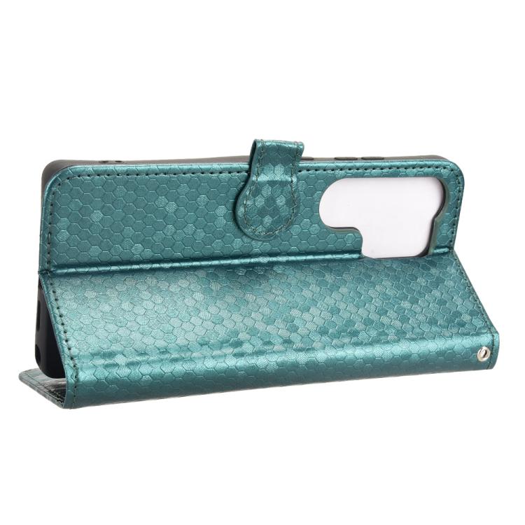 For Samsung Galaxy S25 Ultra 5G Honeycomb Dot Texture Leather Phone Case