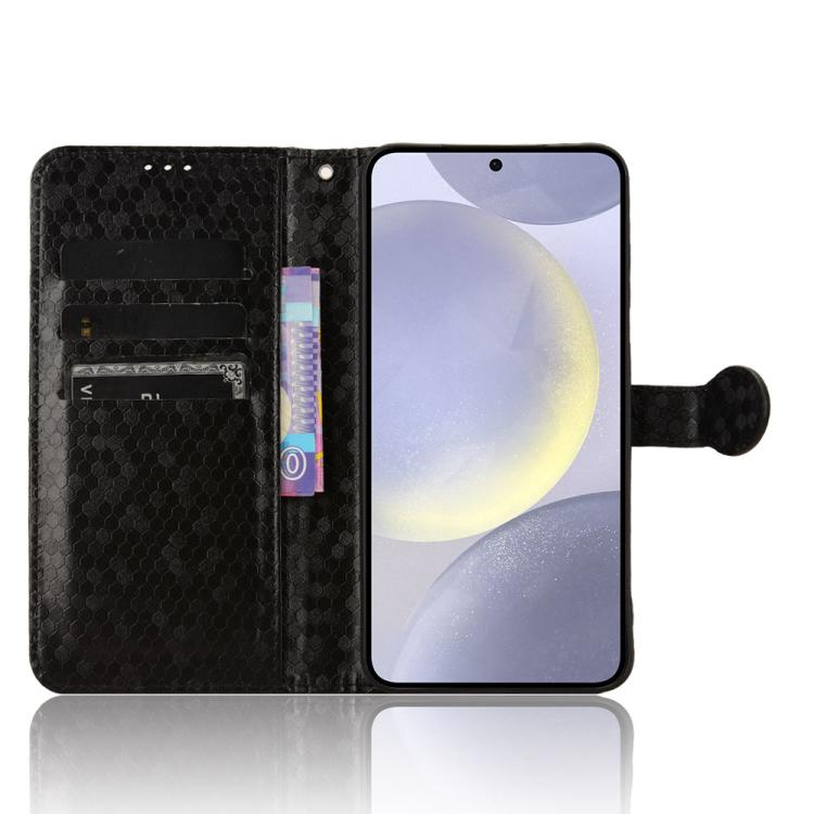 For Samsung Galaxy S25 FE 5G Honeycomb Dot Texture Leather Phone Case