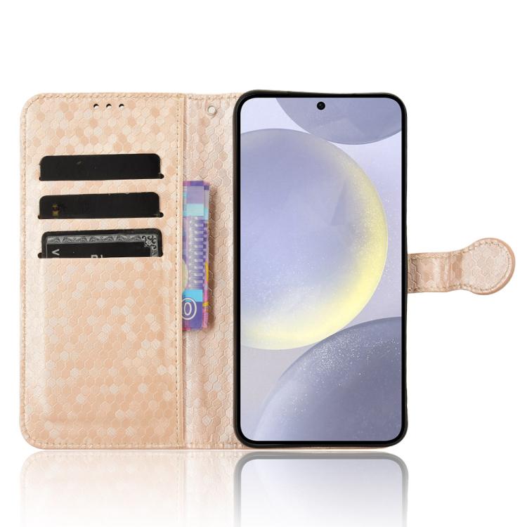 For Samsung Galaxy S25 FE 5G Honeycomb Dot Texture Leather Phone Case