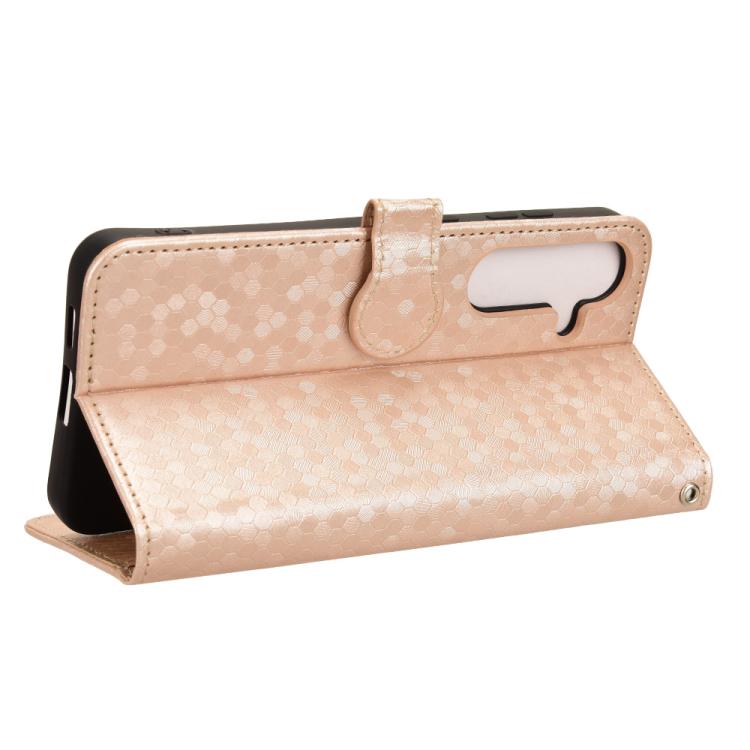 For Samsung Galaxy S25 FE 5G Honeycomb Dot Texture Leather Phone Case