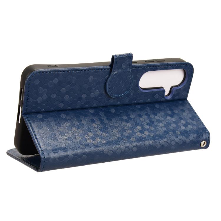 For Samsung Galaxy S25 FE 5G Honeycomb Dot Texture Leather Phone Case