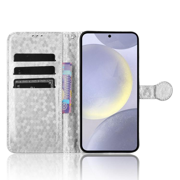For Samsung Galaxy S25 FE 5G Honeycomb Dot Texture Leather Phone Case