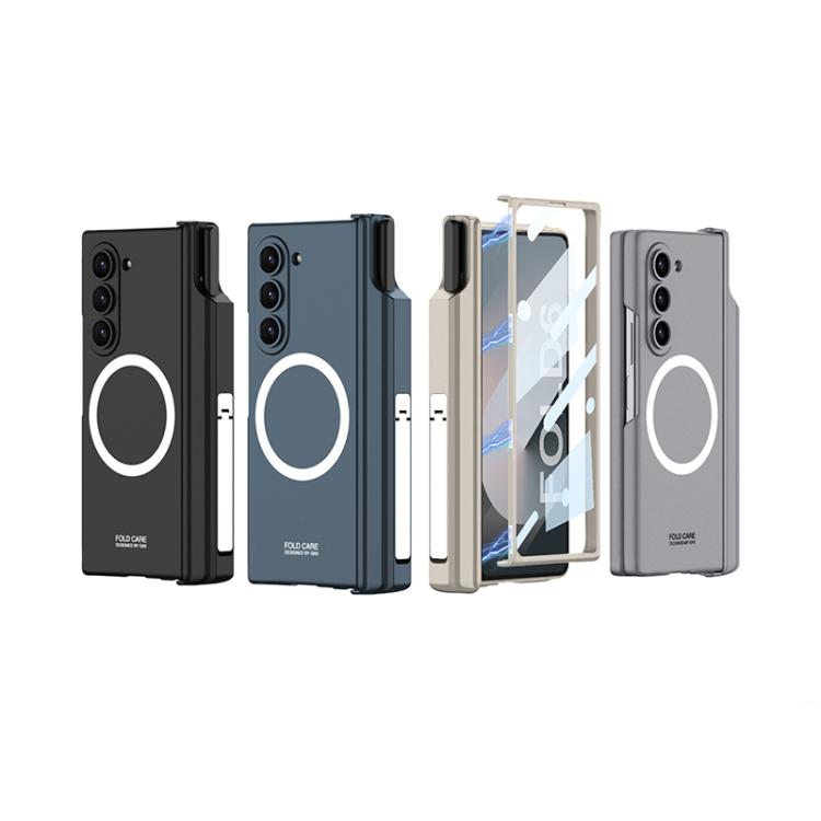 For Samsung Galaxy Z Fold6 GKK Integrated MagSafe Folding Phone Case with Pen Box, Not Included Pen
