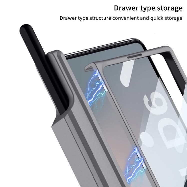For Samsung Galaxy Z Fold6 GKK Integrated MagSafe Folding Phone Case with Pen Box, Not Included Pen
