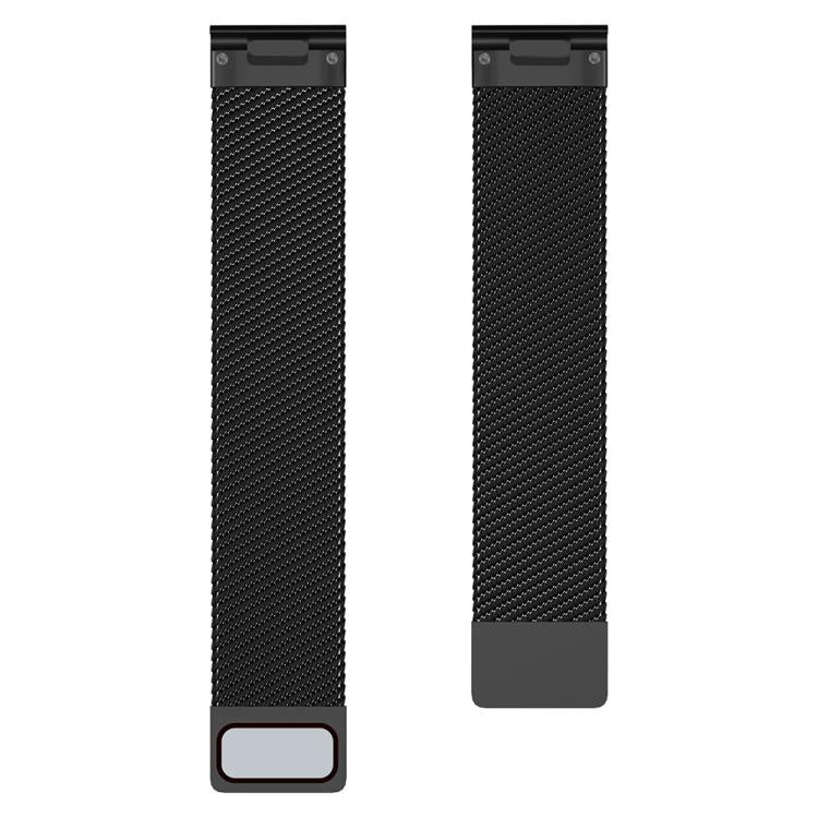 For Garmin Watch 26mm Milanese Dual Section Magnetic Metal Watch Band