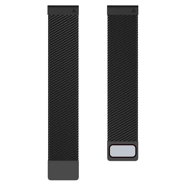 For Garmin Watch 26mm Milanese Dual Section Magnetic Metal Watch Band