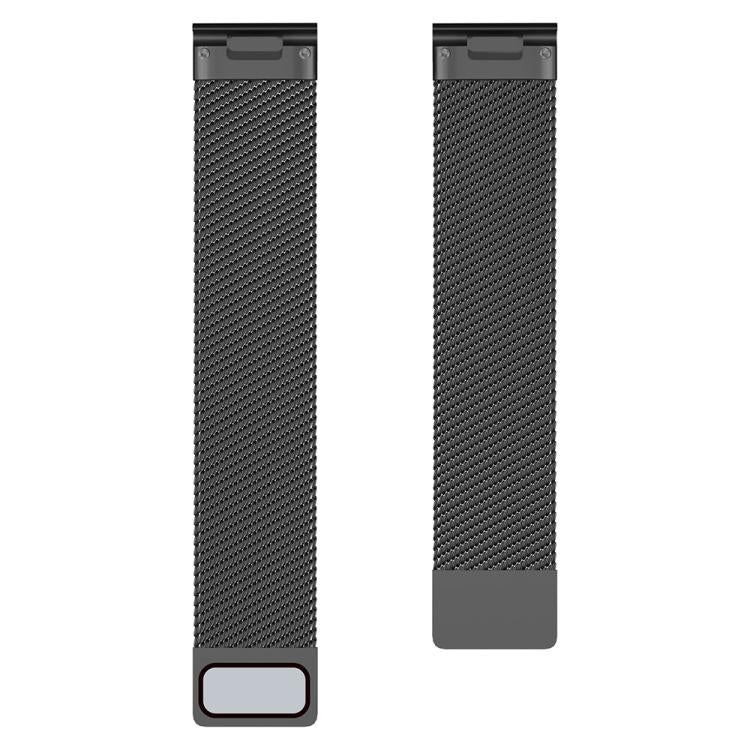 For Garmin Watch 26mm Milanese Dual Section Magnetic Metal Watch Band