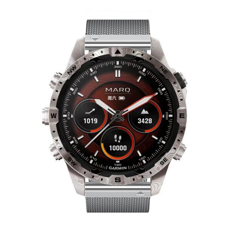 For Garmin Watch 26mm Milanese Dual Section Magnetic Metal Watch Band