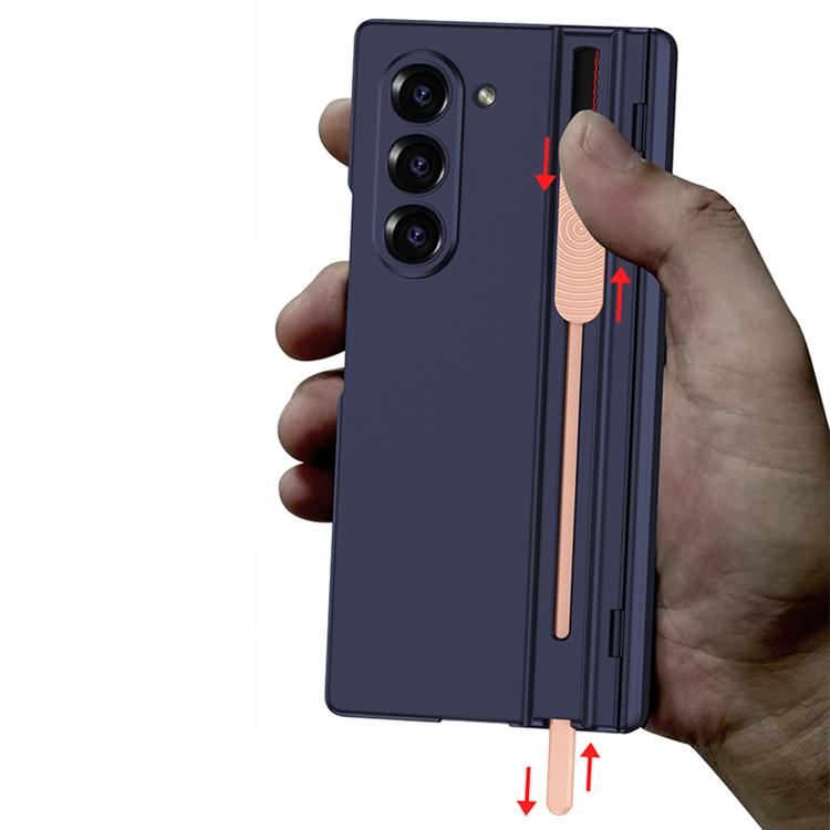For Samsung Galaxy Z Fold6 GKK Integrated Magnetic Folding Hinge Adjust Gear Phone Case with Pen Slots