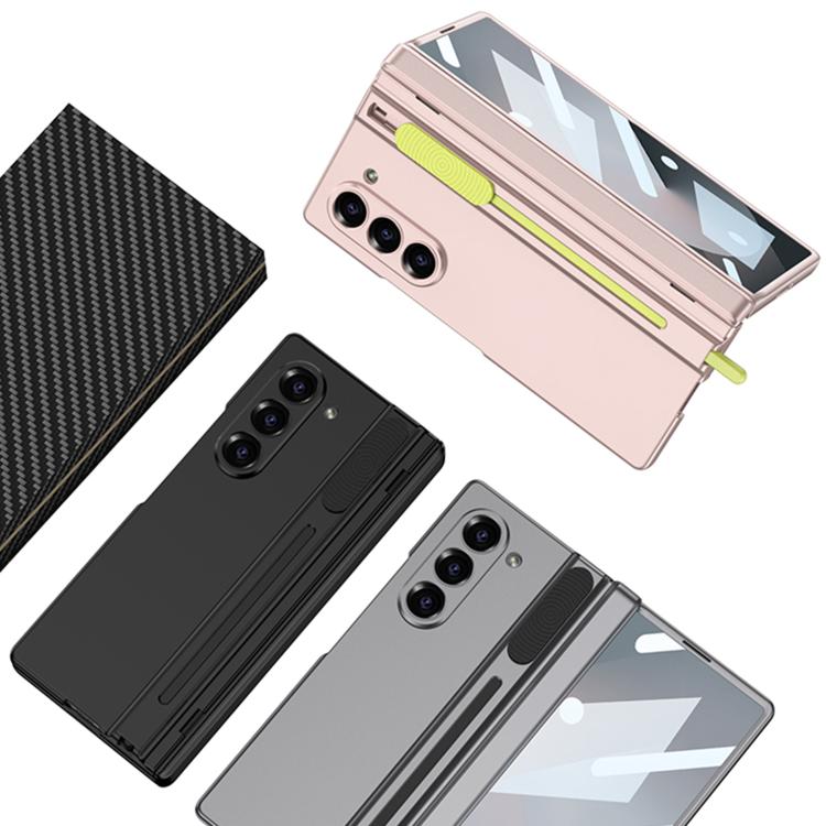 For Samsung Galaxy Z Fold6 GKK Integrated Magnetic Folding Hinge Adjust Gear Phone Case with Pen Slots
