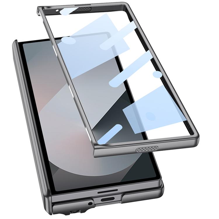 For Samsung Galaxy Z Fold6 GKK Integrated Magnetic Folding Hinge Adjust Gear Phone Case with Pen Slots