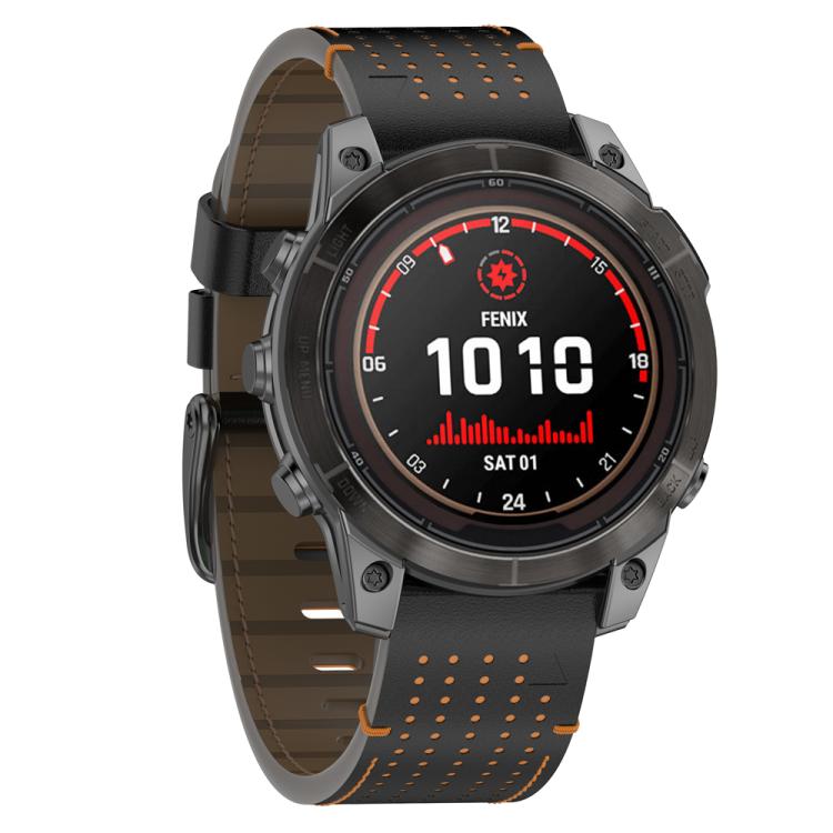 For Garmin Watch 26mm Dual Color Mesh Leather Quick Release Watch Band
