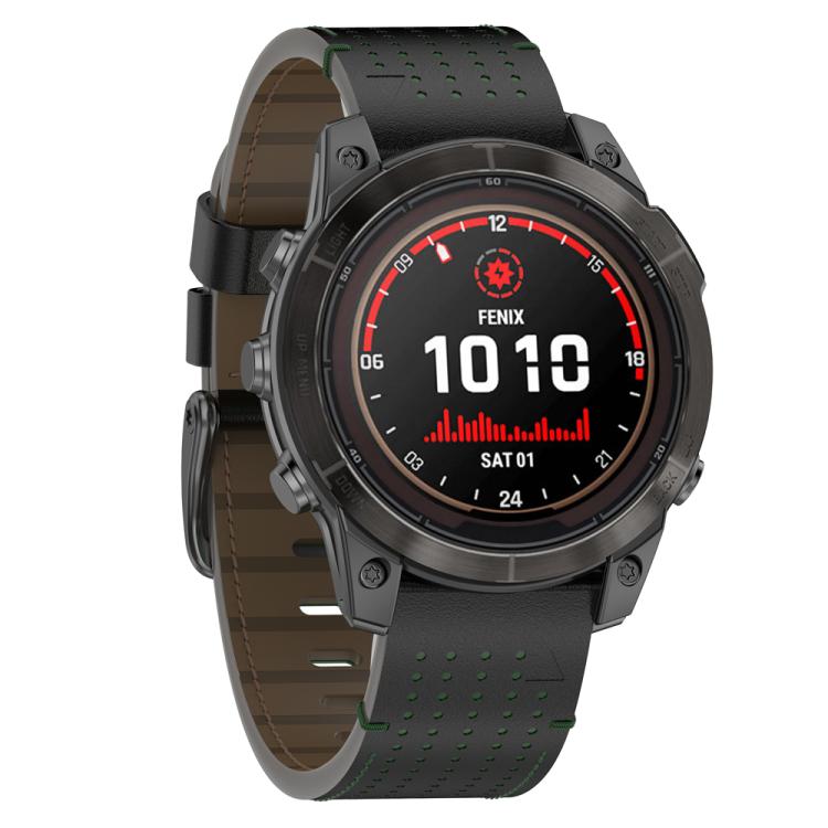 For Garmin Watch 26mm Dual Color Mesh Leather Quick Release Watch Band