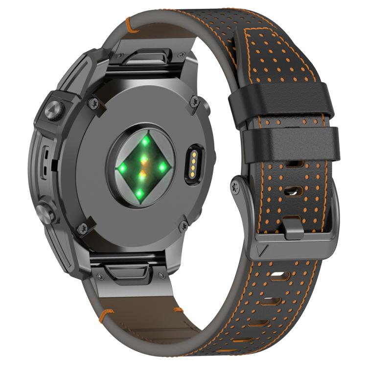 For Garmin Watch 22mm Dual Color Mesh Leather Quick Release Watch Band