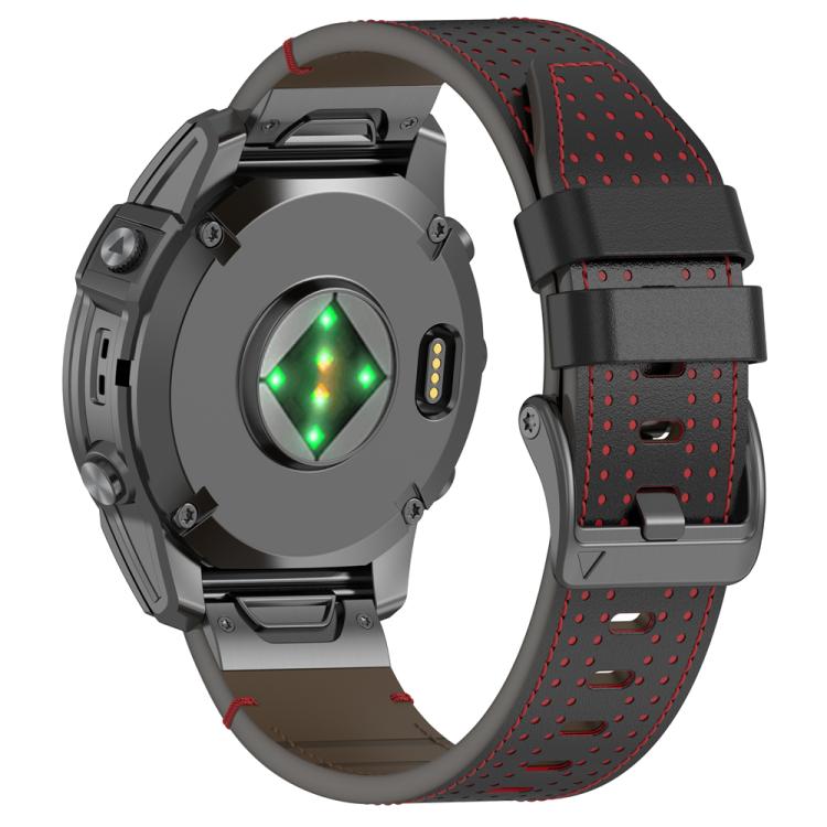 For Garmin Watch 22mm Dual Color Mesh Leather Quick Release Watch Band
