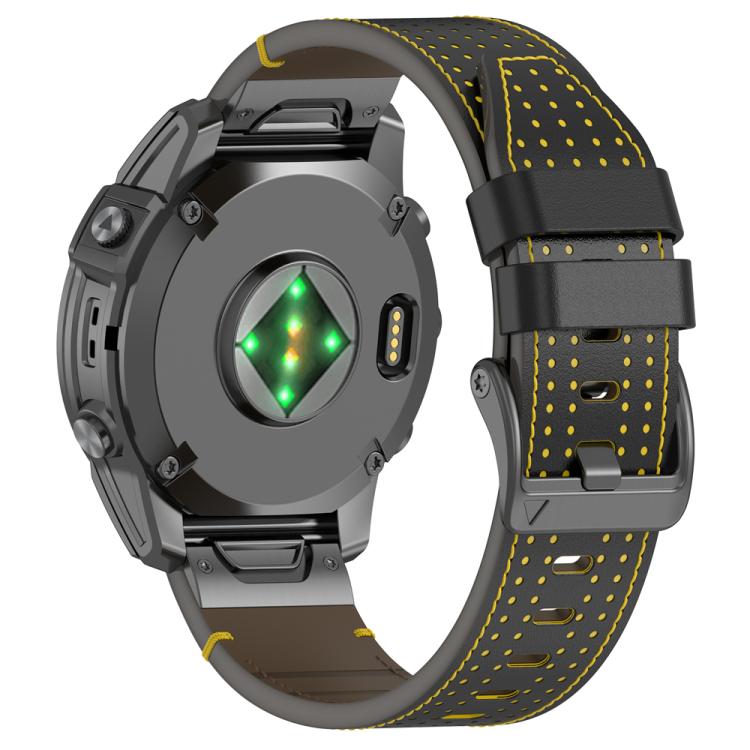 For Garmin Watch 22mm Dual Color Mesh Leather Quick Release Watch Band