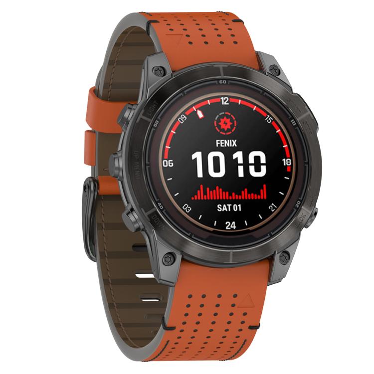 For Garmin Watch 22mm Dual Color Mesh Leather Quick Release Watch Band